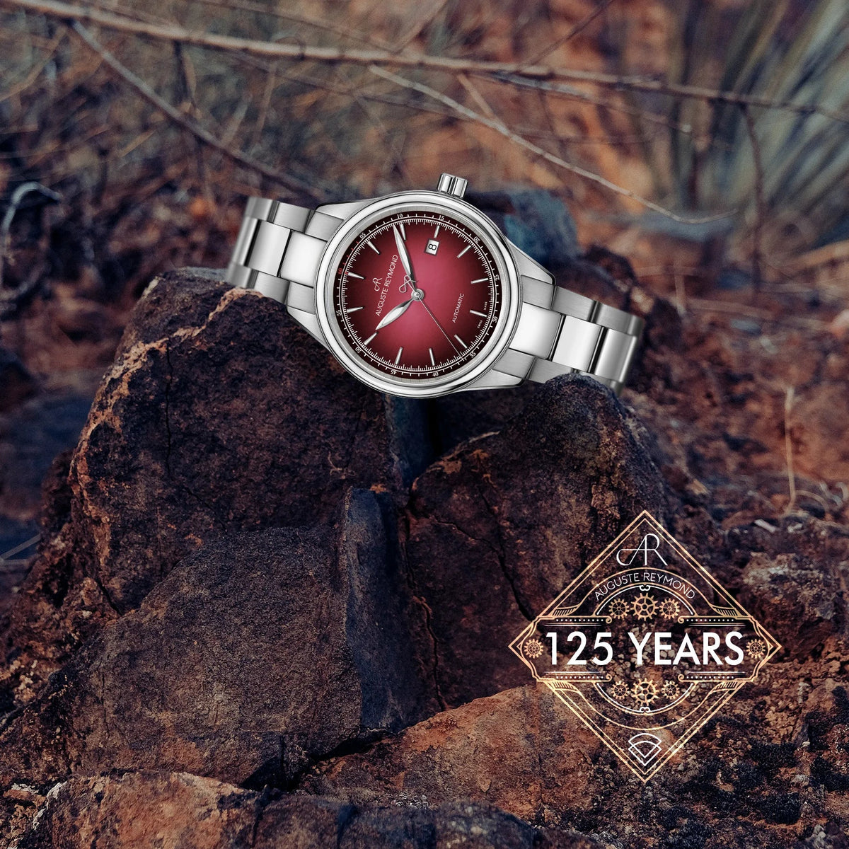 AUGUSTE REYMOND HERITAGE 1898 BURGUNDY GENTLEMAN’S DRESS LEATHER - WATCHH