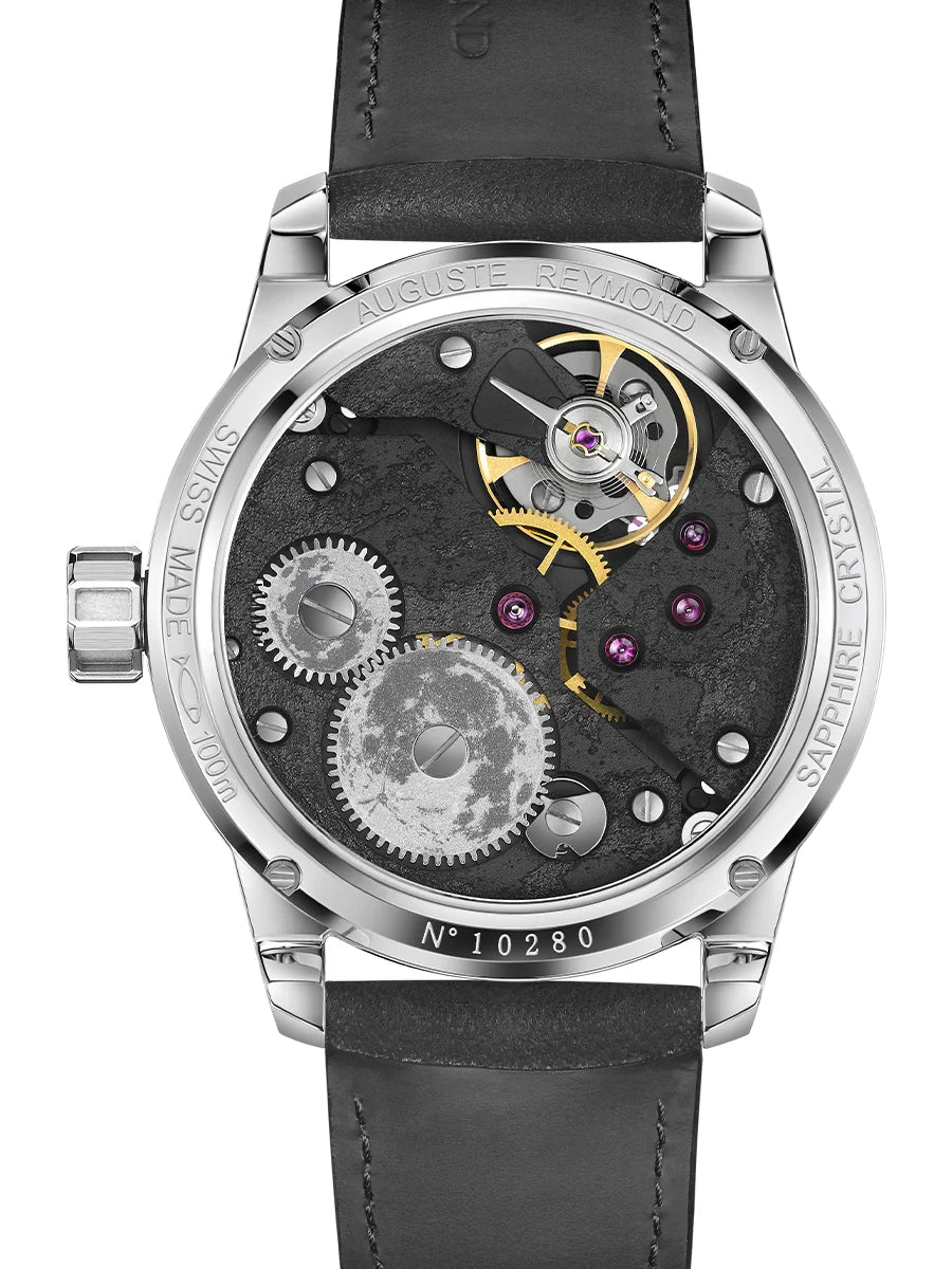 AUGUSTE REYMOND ORIGIN UNITAS LUNAR GENTLEMAN’S DRESS DARK GREY LEATHER UAE