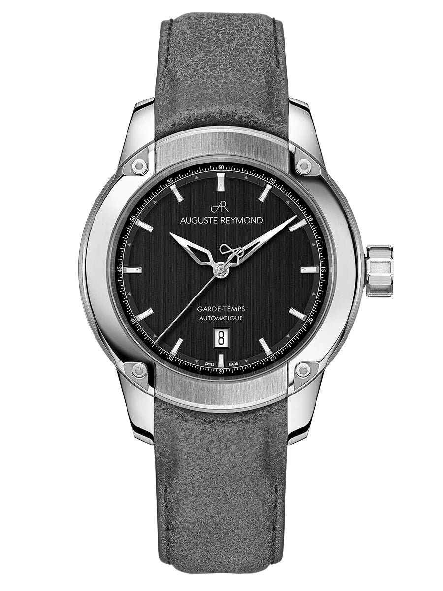 AUGUSTE REYMOND UNITY BLACK GENTLEMAN’S DRESS GREY LEATHER - WATCHH