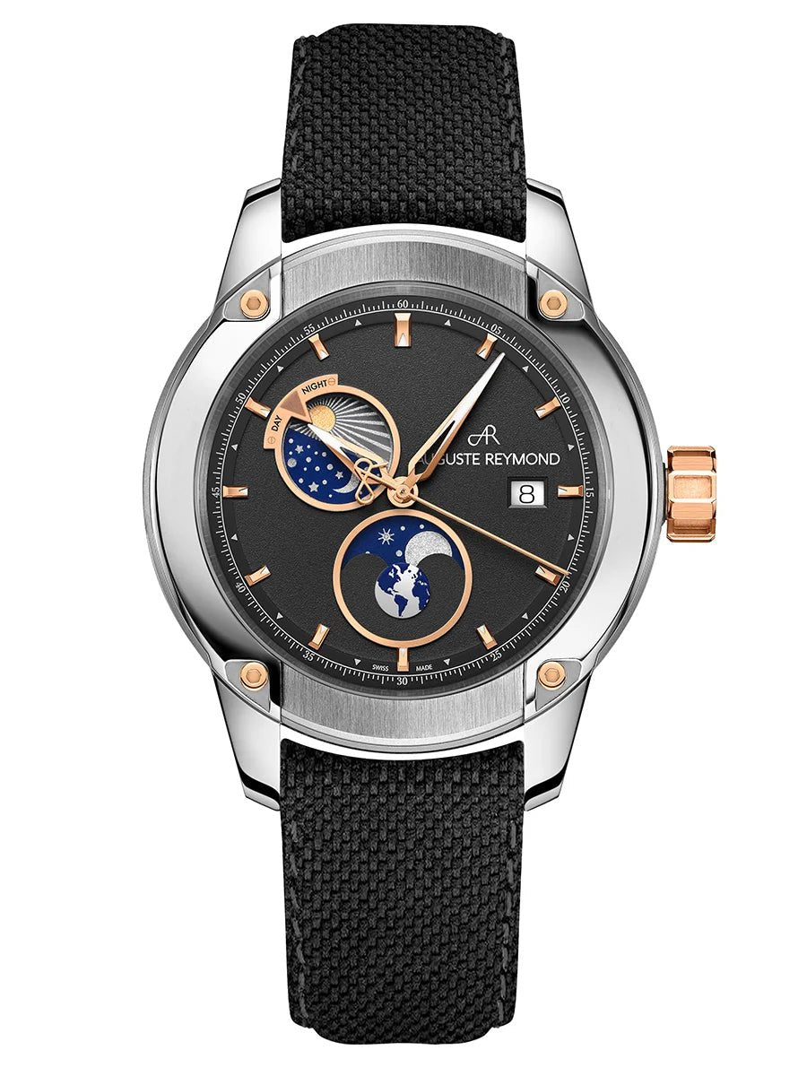AUGUSTE REYMOND UNITY DAY AND NIGHT BLACK AND GOLD GENTLEMAN’S DRESS DRESS BLACK SEAQUAL® UAE
