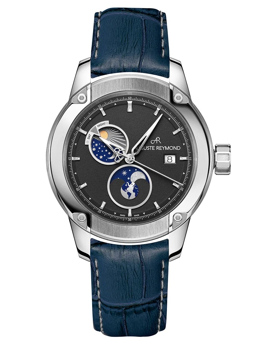 AUGUSTE REYMOND UNITY DAY AND NIGHT BLACK GENTLEMAN’S DRESS DRESS BLUE LEATHER UAE