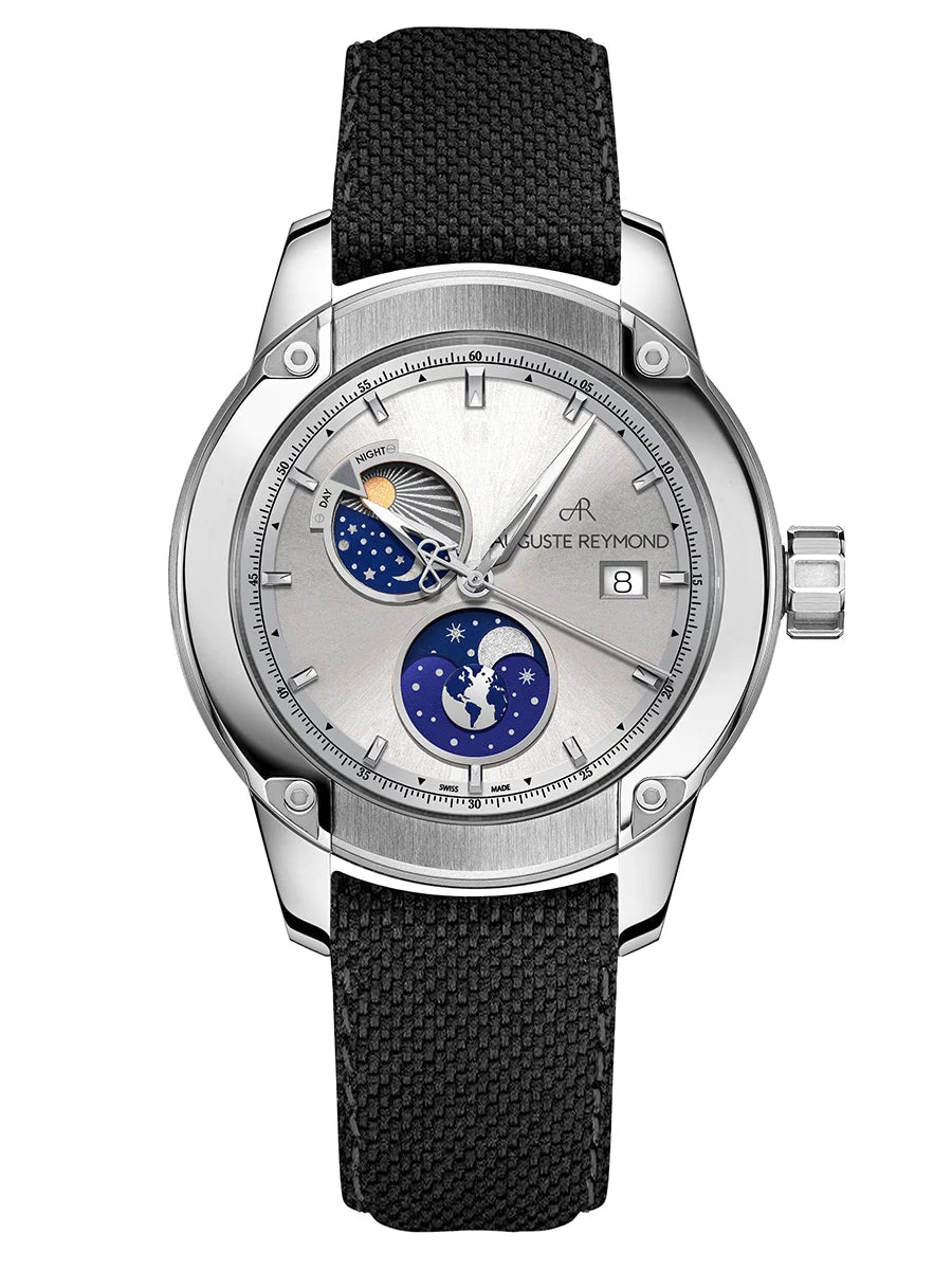 AUGUSTE REYMOND UNITY DAY AND NIGHT SUNBRUSHED SILVER GENTLEMAN’S DRESS BLACK SEAQUAL® - WATCHH