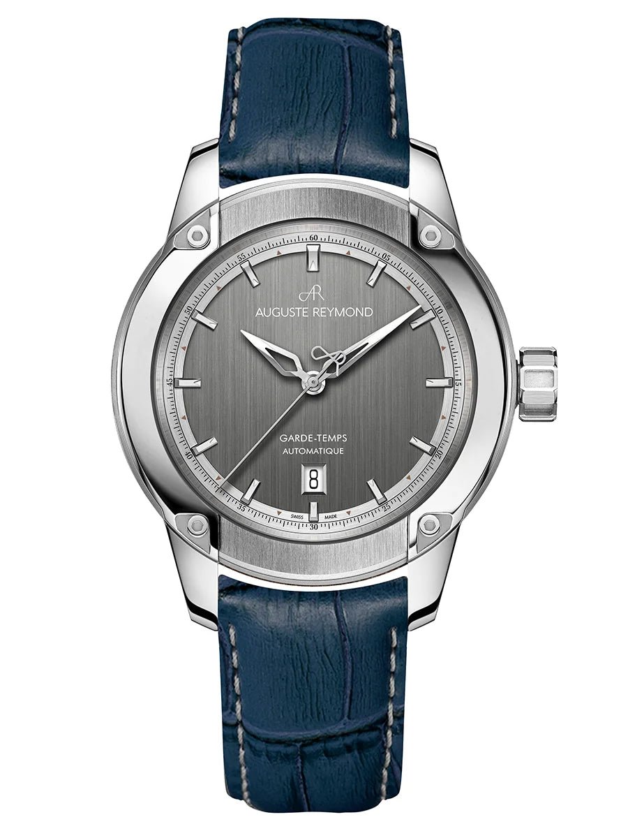 AUGUSTE REYMOND UNITY GREY GENTLEMAN’S DRESS BLUE LEATHER - WATCHH