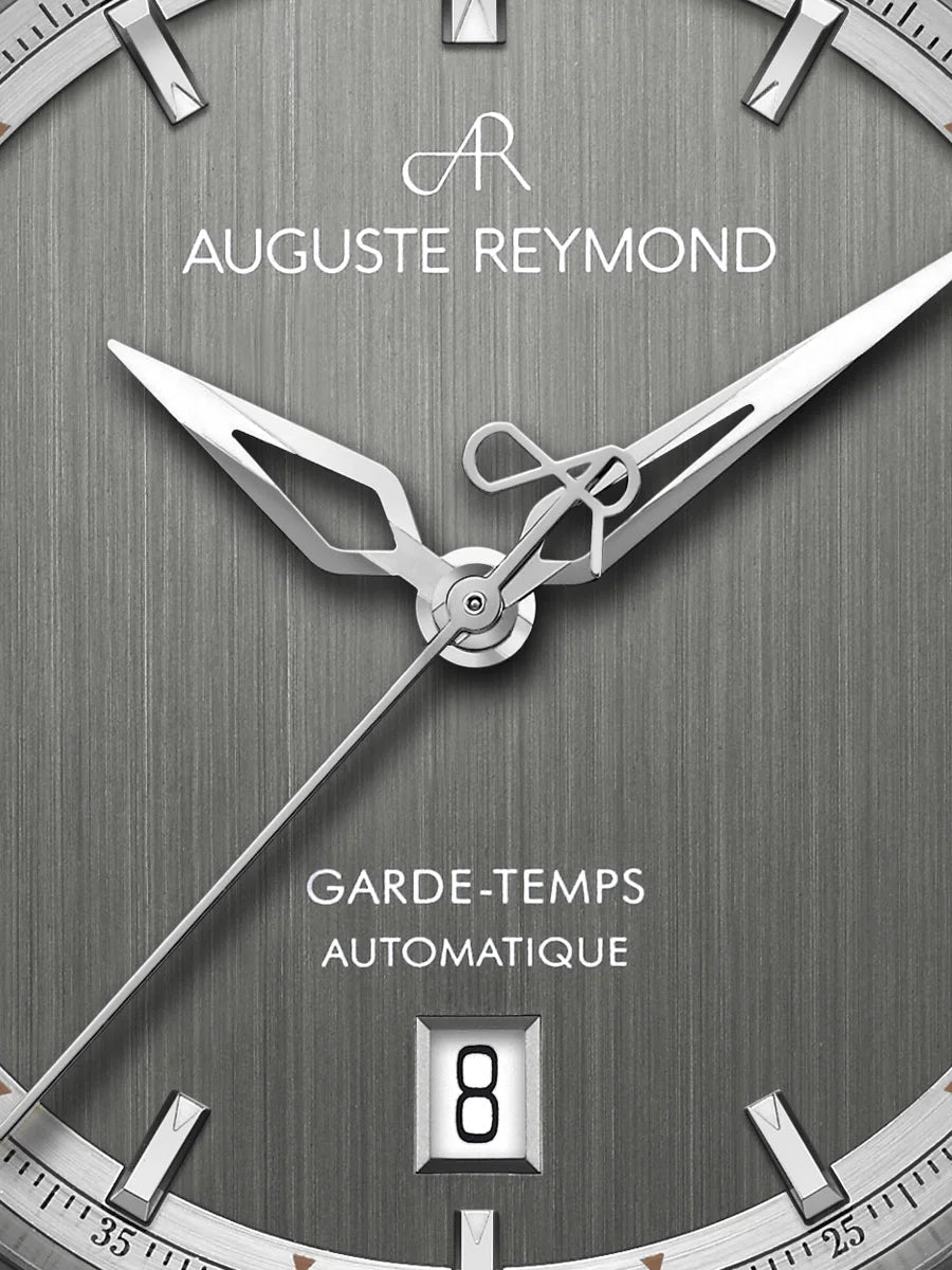 AUGUSTE REYMOND UNITY GREY GENTLEMAN’S DRESS BROWN LEATHER - WATCHH
