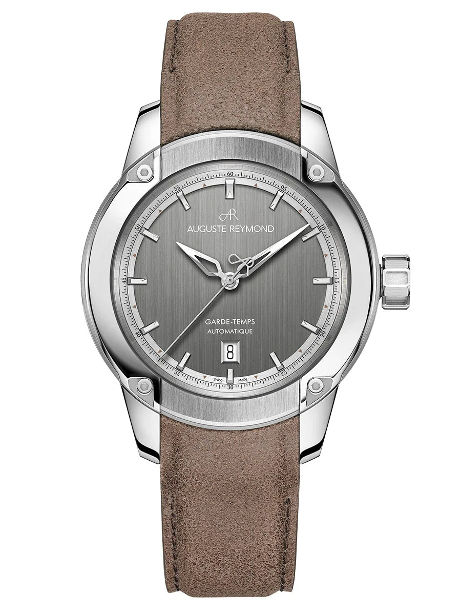 AUGUSTE REYMOND UNITY GREY GENTLEMAN’S DRESS BROWN LEATHER - WATCHH
