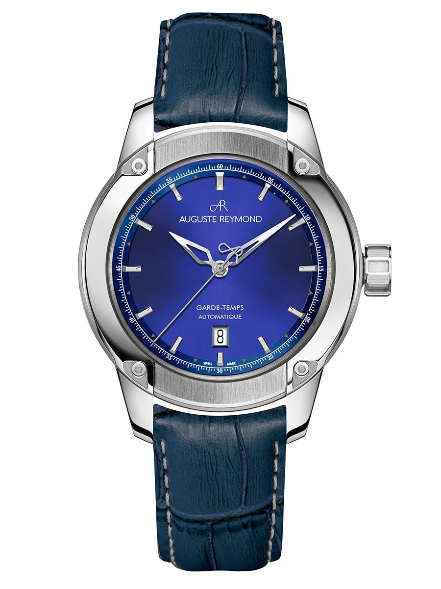 AUGUSTE REYMOND UNITY SUNBRUSHED BLUE GENTLEMAN’S DRESS BLUE LEATHER - WATCHH