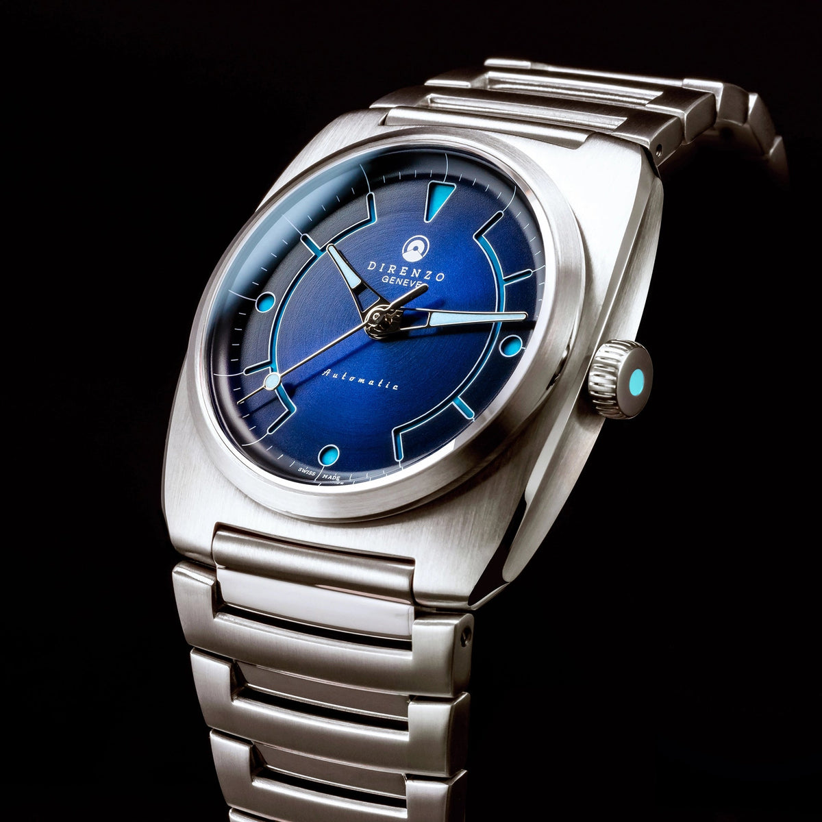 DIRENZO DRZ 02R AEROLITE DRESS BLUE BRACELET 39MM watch