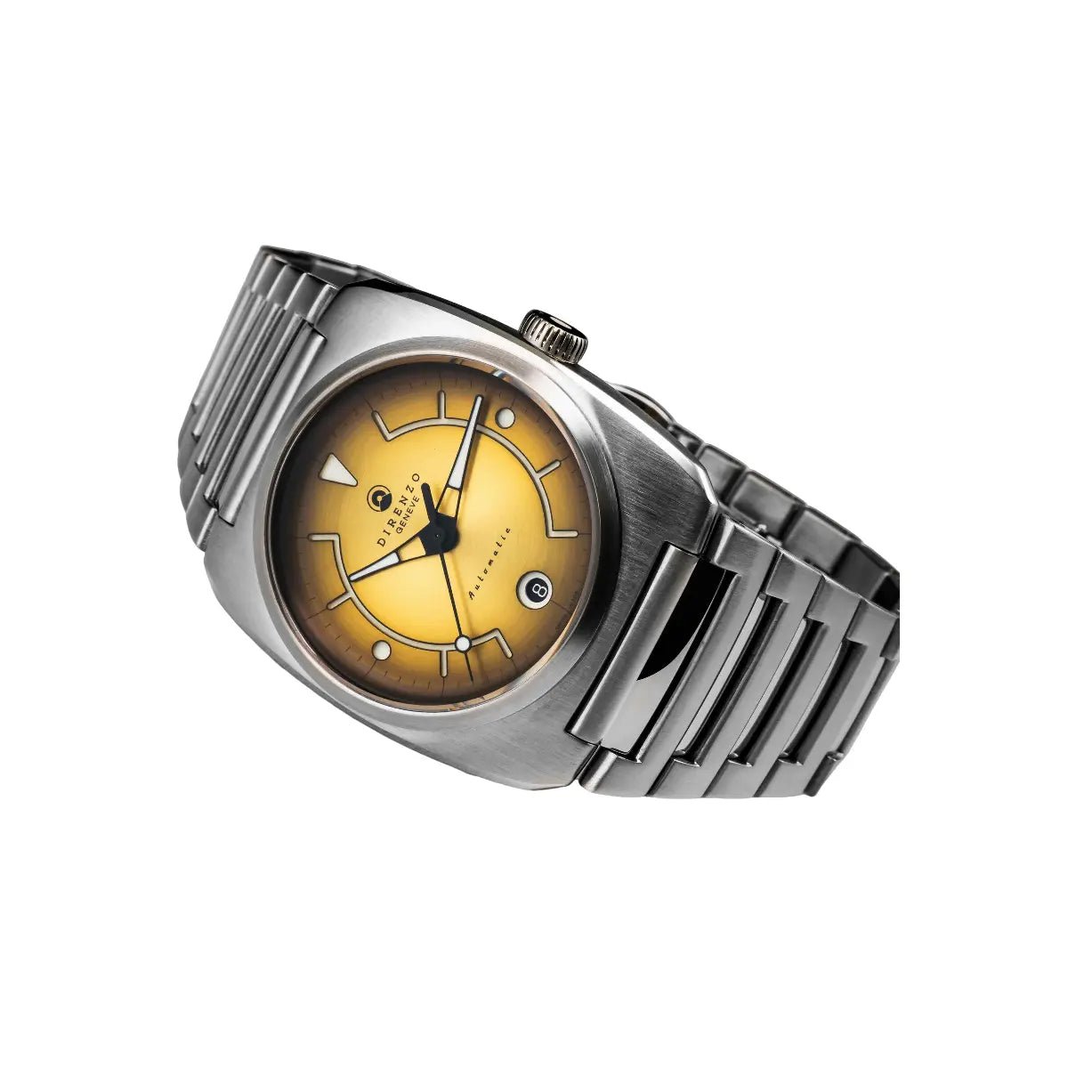 DIRENZO DRZ 02R AEROLITE DRESS GOLD BRACELET 39MM DATE watch