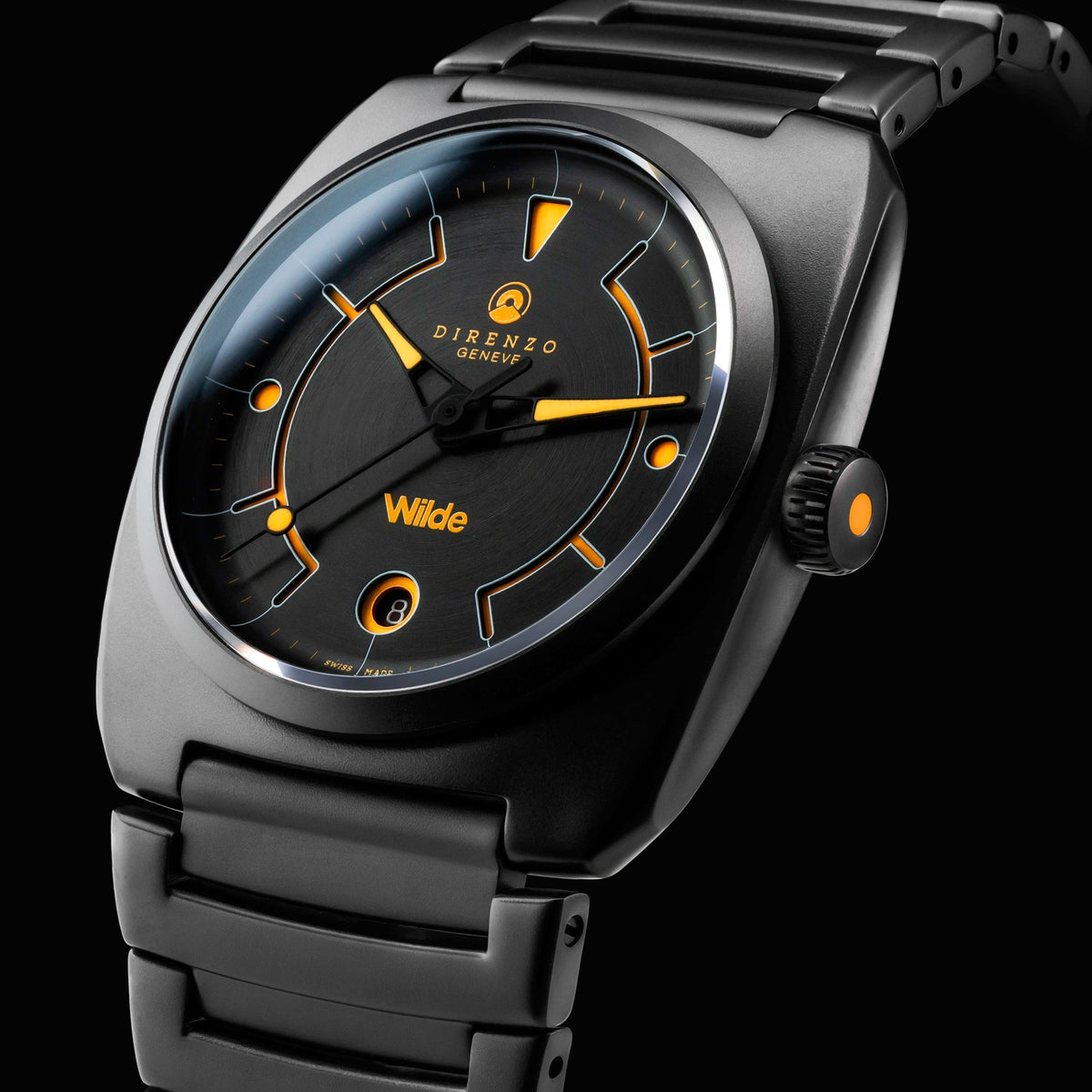DIRENZO DRZ 02R AEROLITE DRESS LE PVD WILDE BRACELET 39MM DATE watch