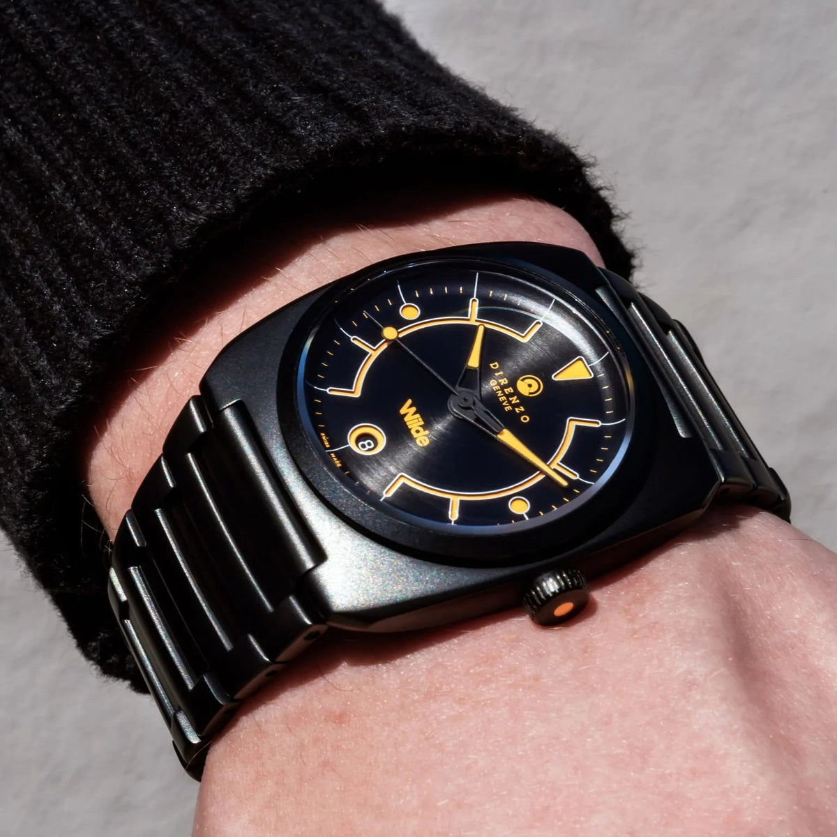 DIRENZO DRZ 02R AEROLITE DRESS LE PVD WILDE BRACELET 39MM DATE watch