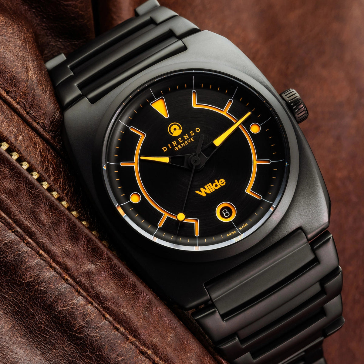 DIRENZO DRZ 02R AEROLITE DRESS LE PVD WILDE BRACELET 39MM DATE watch