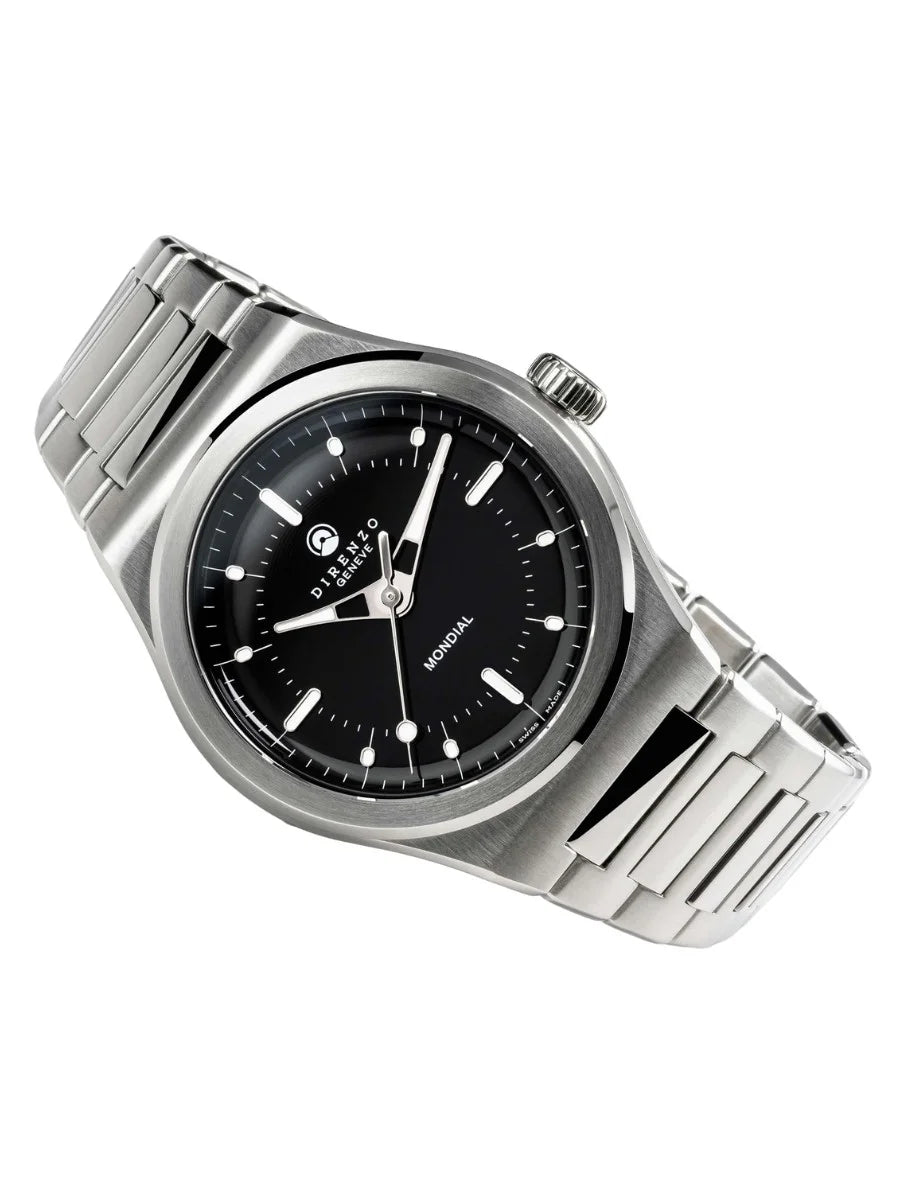 DIRENZO DRZ 04R MONDIAL RETRO DRESS BLACK BRACELET 38MM