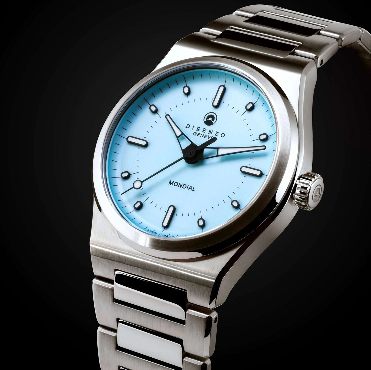 DIRENZO DRZ 04R MONDIAL RETRO DRESS BLUE BRACELET 38MM