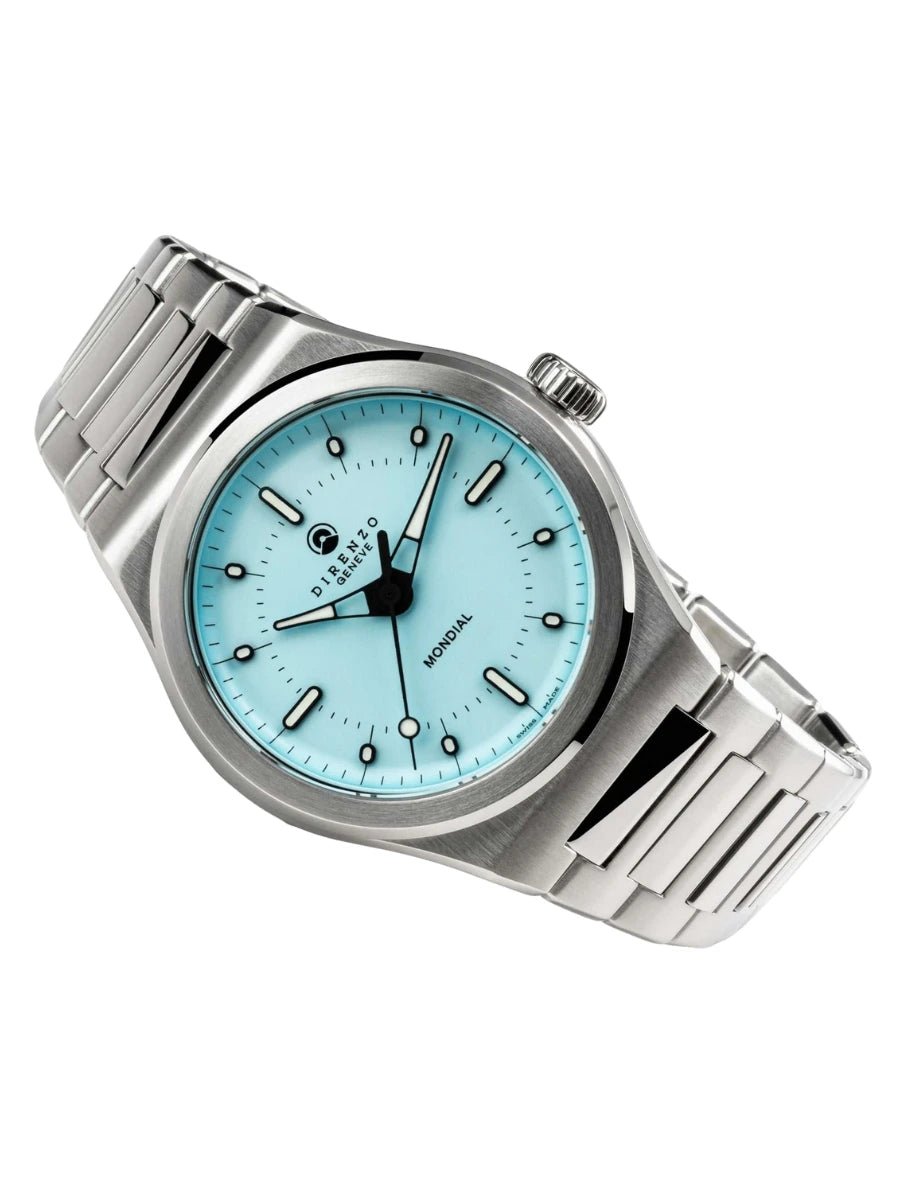 DIRENZO DRZ 04R MONDIAL RETRO DRESS BLUE BRACELET 38MM