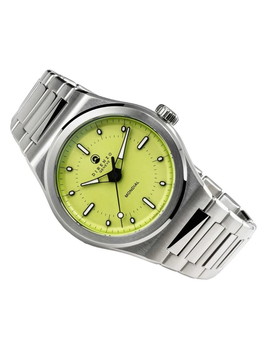 DIRENZO DRZ 04R MONDIAL RETRO DRESS GREEN BRACELET 38MM