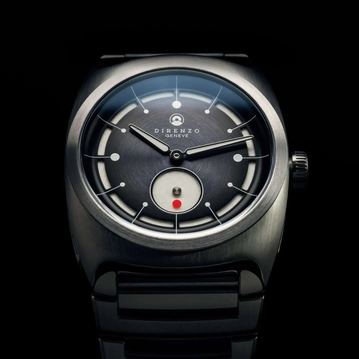 DIRENZO DRZ 06 RETRO DRESS BLACK BRACELET 38MM - WATCHH