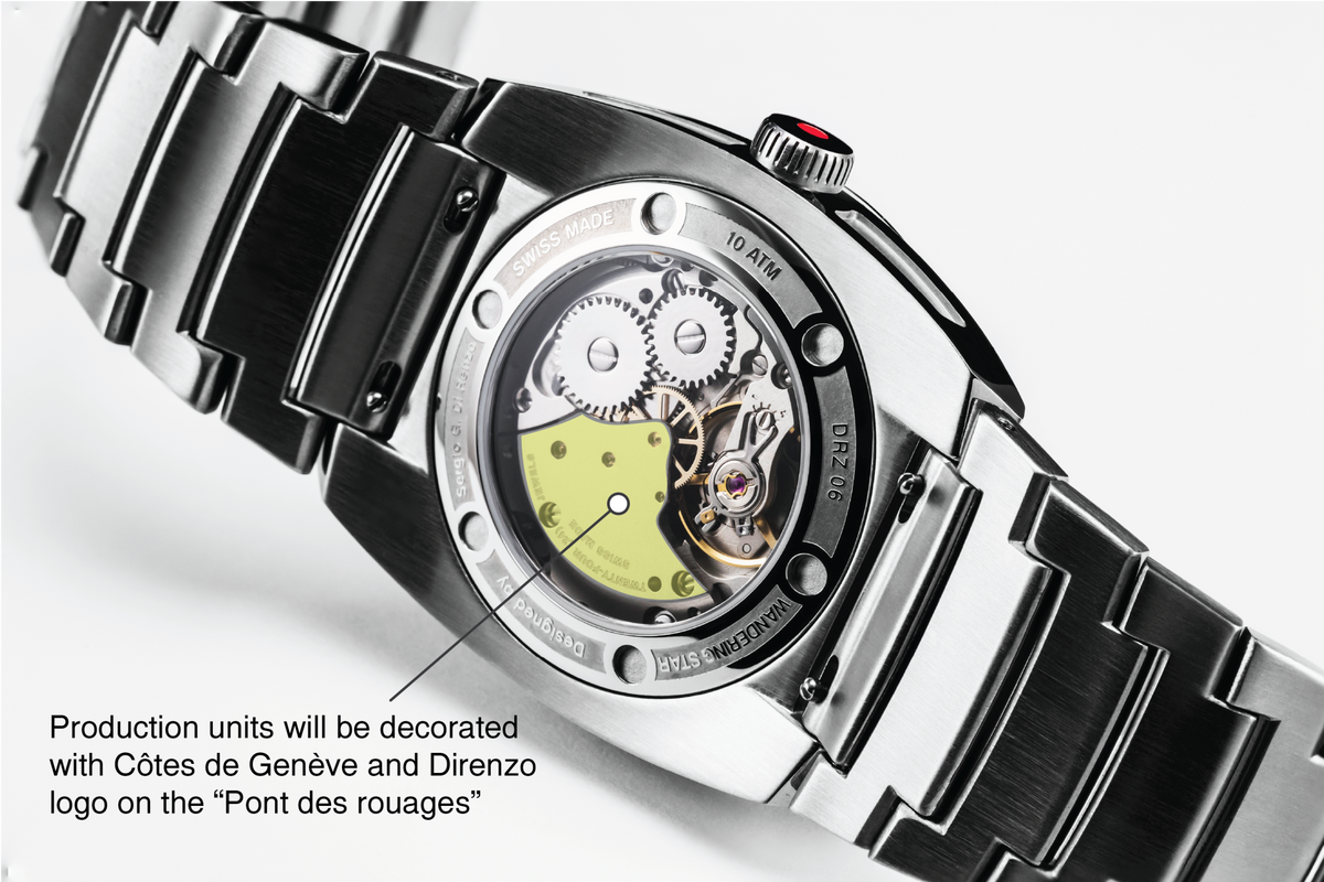 DIRENZO DRZ 06 RETRO DRESS BLACK BRACELET 38MM - WATCHH