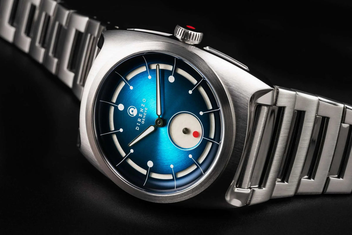 DIRENZO DRZ 06 RETRO DRESS BLUE BRACELET 38MM - WATCHH