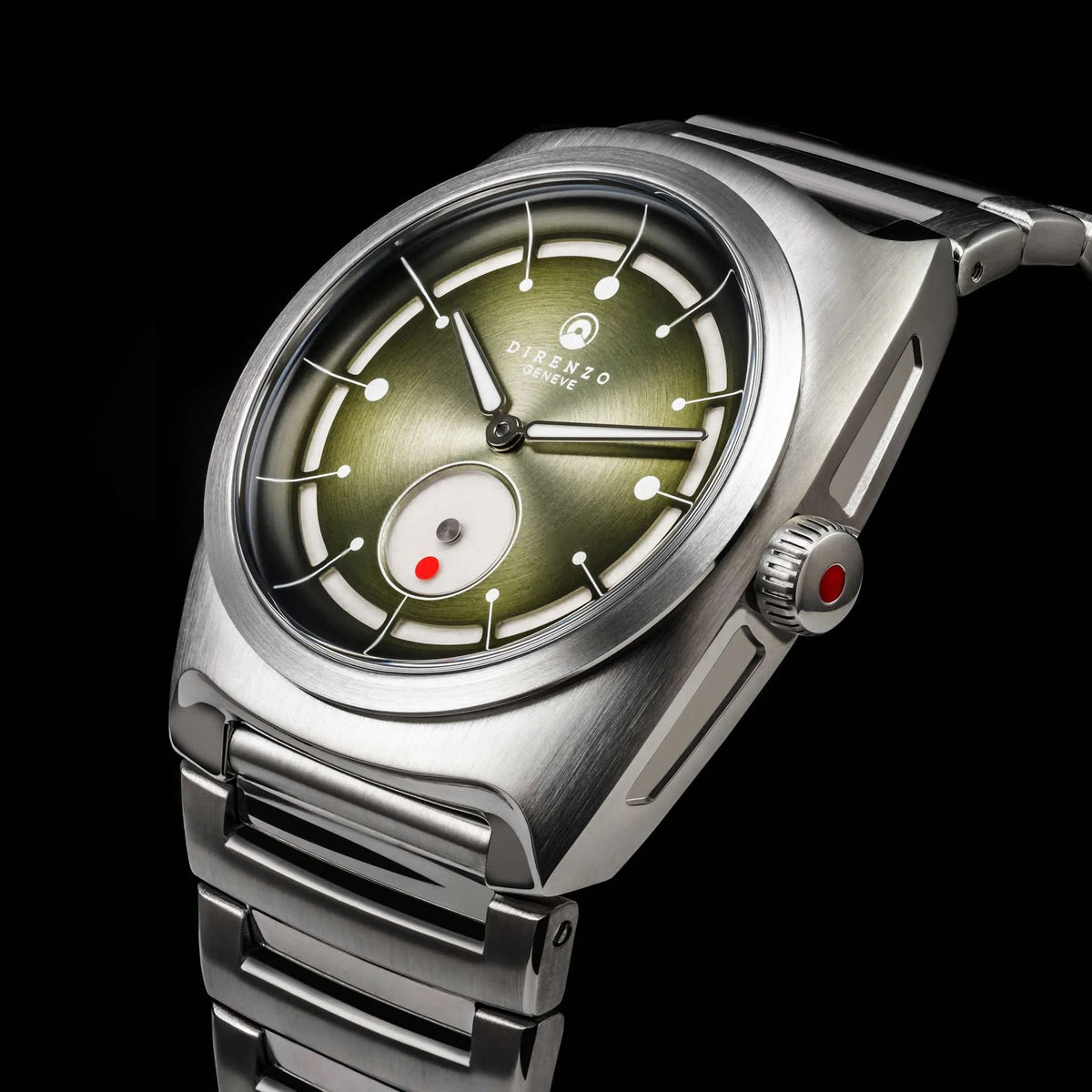 DIRENZO DRZ 06 RETRO DRESS GREEN BRACELET 38MM - WATCHH