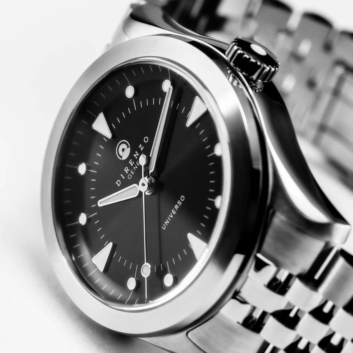 DIRENZO DRZ 07 RETRO DRESS BLACK BRACELET 37MM WITH DATE - WATCHH