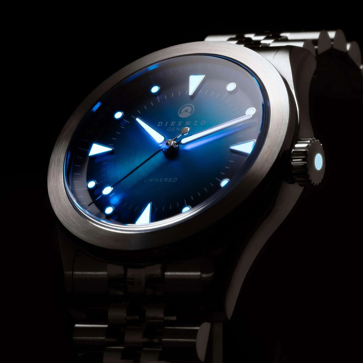 DIRENZO DRZ 07 RETRO DRESS BLUE BRACELET 37MM WITH DATE - WATCHH