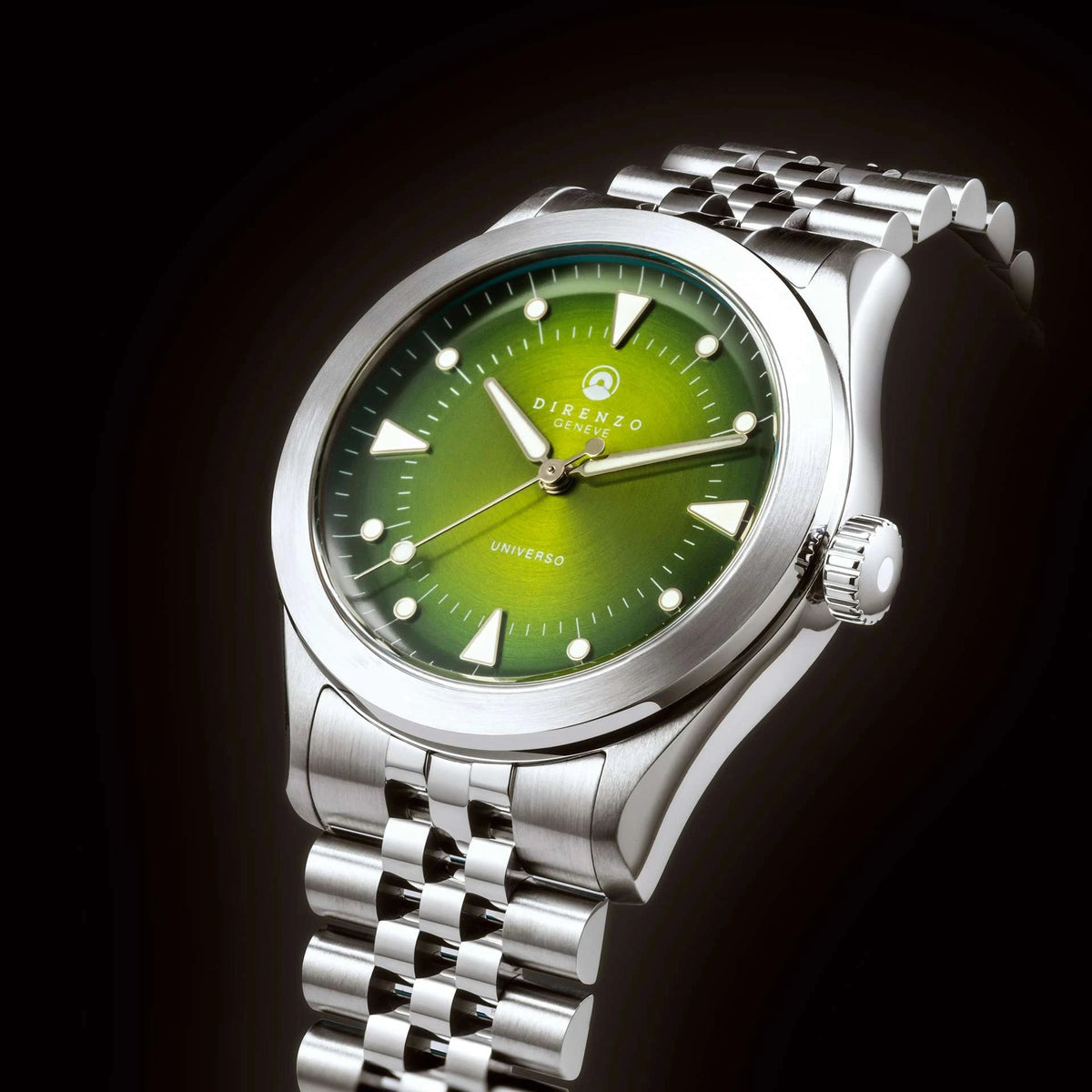 DIRENZO DRZ 07 RETRO DRESS GREEN BRACELET 37MM