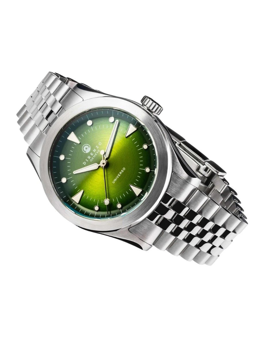 DIRENZO DRZ 07 RETRO DRESS GREEN BRACELET 37MM