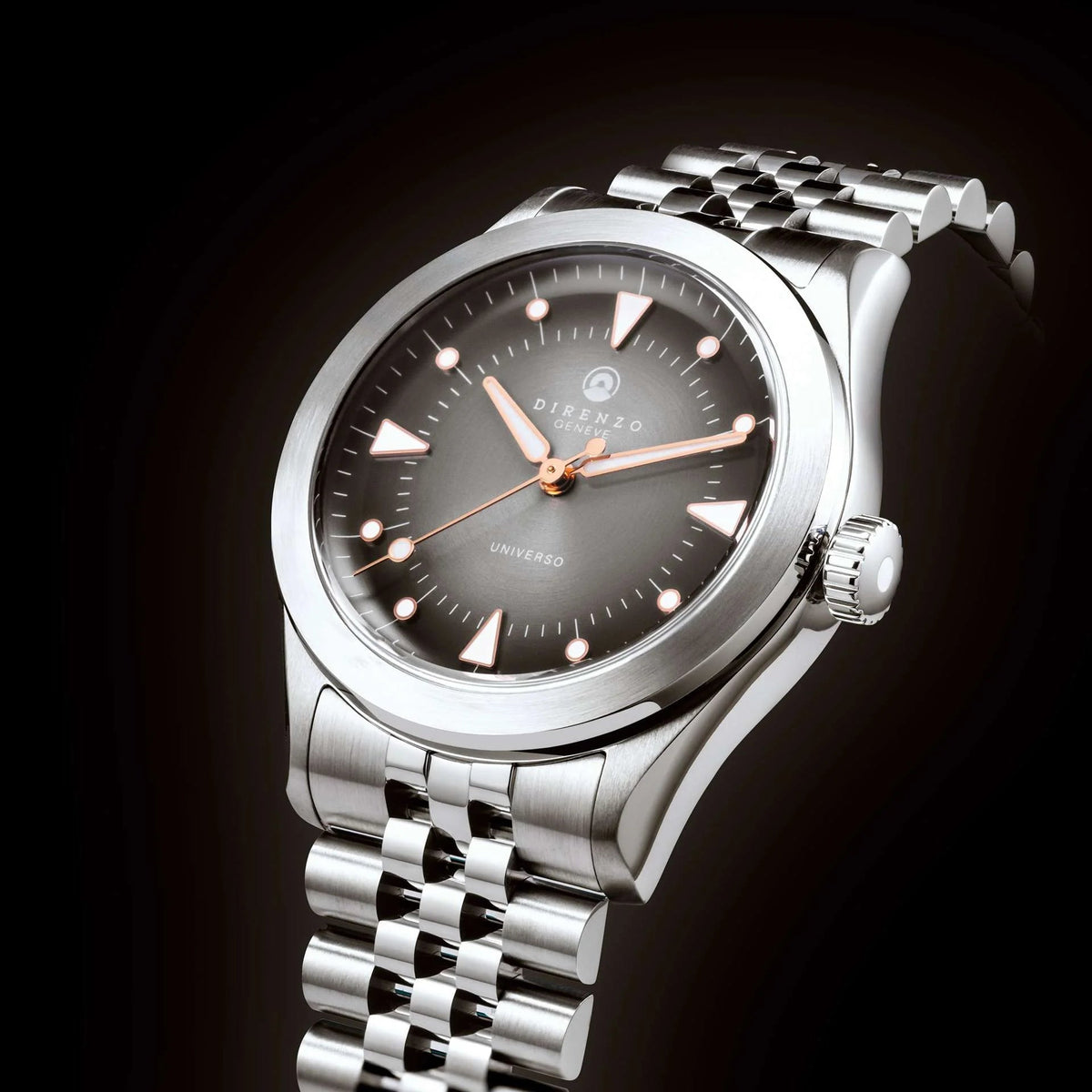 DIRENZO DRZ 07 RETRO DRESS GREY BRACELET 37MM - WATCHH