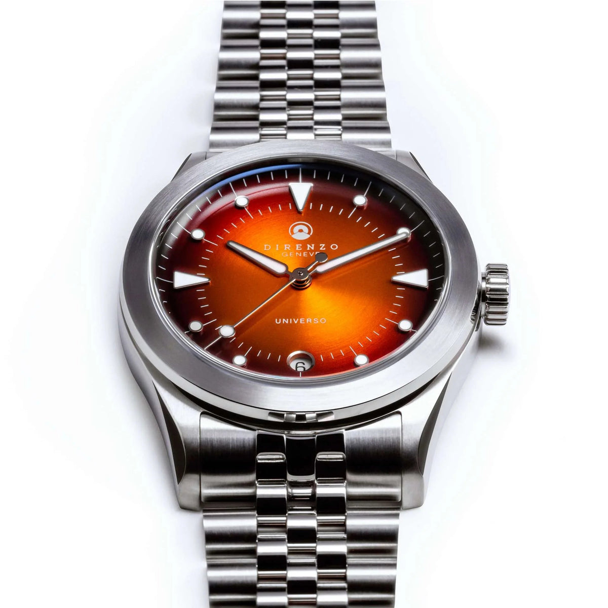 DIRENZO DRZ 07 RETRO DRESS ORANGE BRACELET 37MM WITH DATE - WATCHH