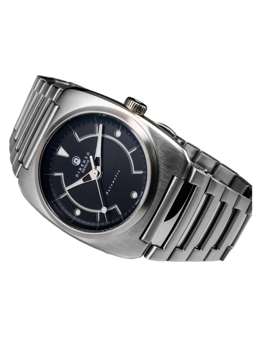DIRENZO DZR 02 RETRO DRESS BLACK BRACELET 39MM - WATCHH