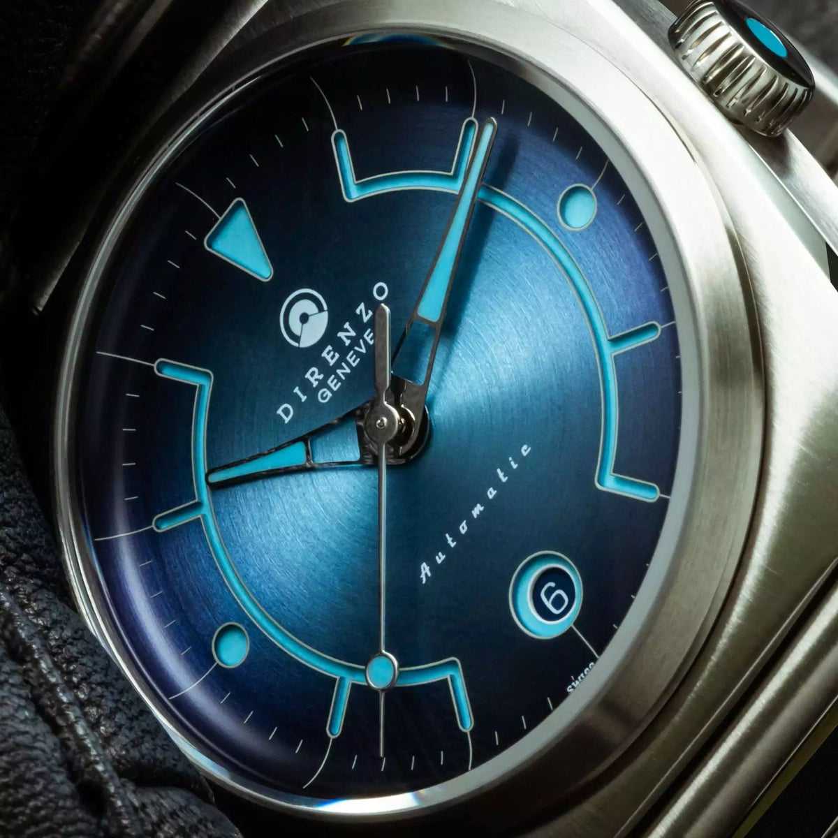 DIRENZO DZR 02 RETRO DRESS BLUE BRACELET 39MM WITH DATE - WATCHH
