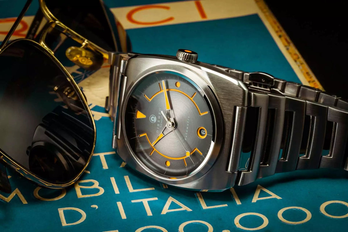 DIRENZO DZR 02 RETRO DRESS GREY BRACELET 39MM WITH DATE - WATCHH