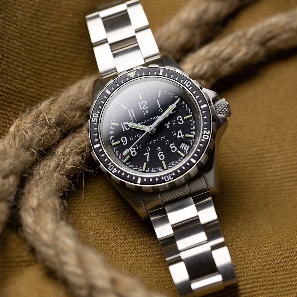 MARATHON 18MM STAINLESS STEEL BRACELET (FOR MEDIUM DIVE) - WATCHH