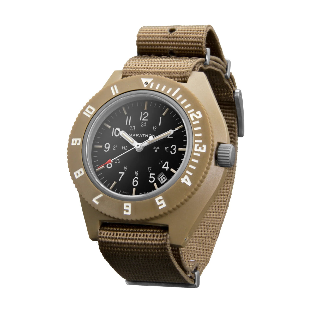 MARATHON AIR PILOT'S NAVIGATOR DESERT TAN WITH DATE 41MM DEFSTAN - WATCHH
