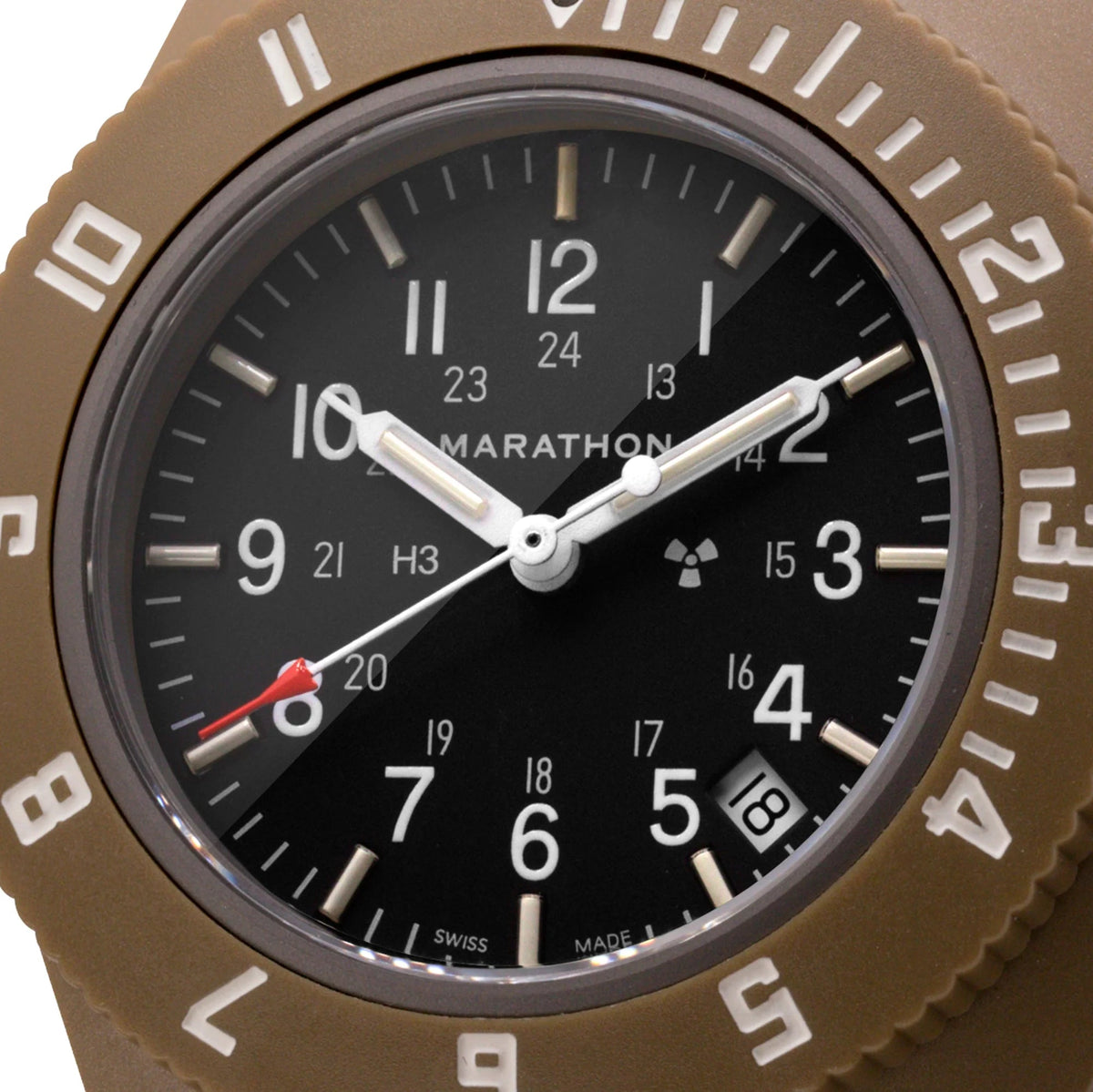 MARATHON AIR PILOT'S NAVIGATOR DESERT TAN WITH DATE 41MM DEFSTAN - WATCHH