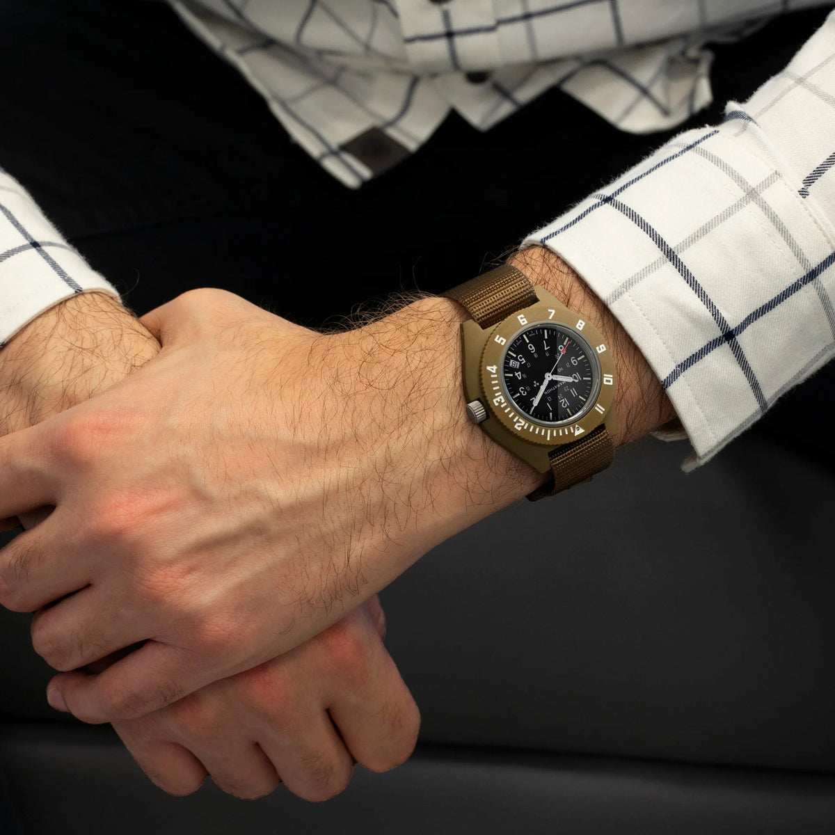 MARATHON AIR PILOT'S NAVIGATOR DESERT TAN WITH DATE 41MM watch