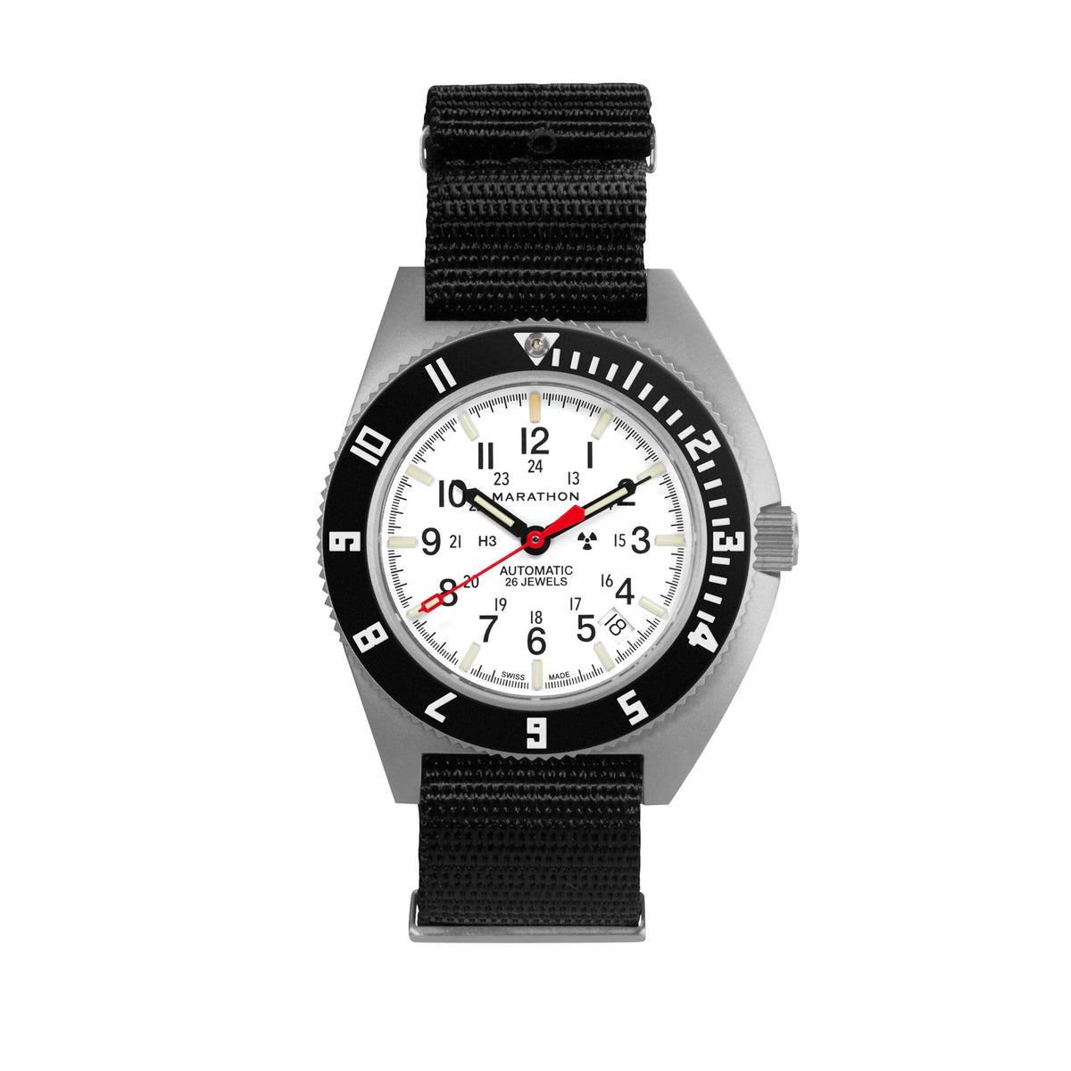 MARATHON AIR PILOT'S SSNAV-AUTO STEEL NAVIGATOR ARCTIC DATE AUTOMATIC 41MM DEFSTAN watch