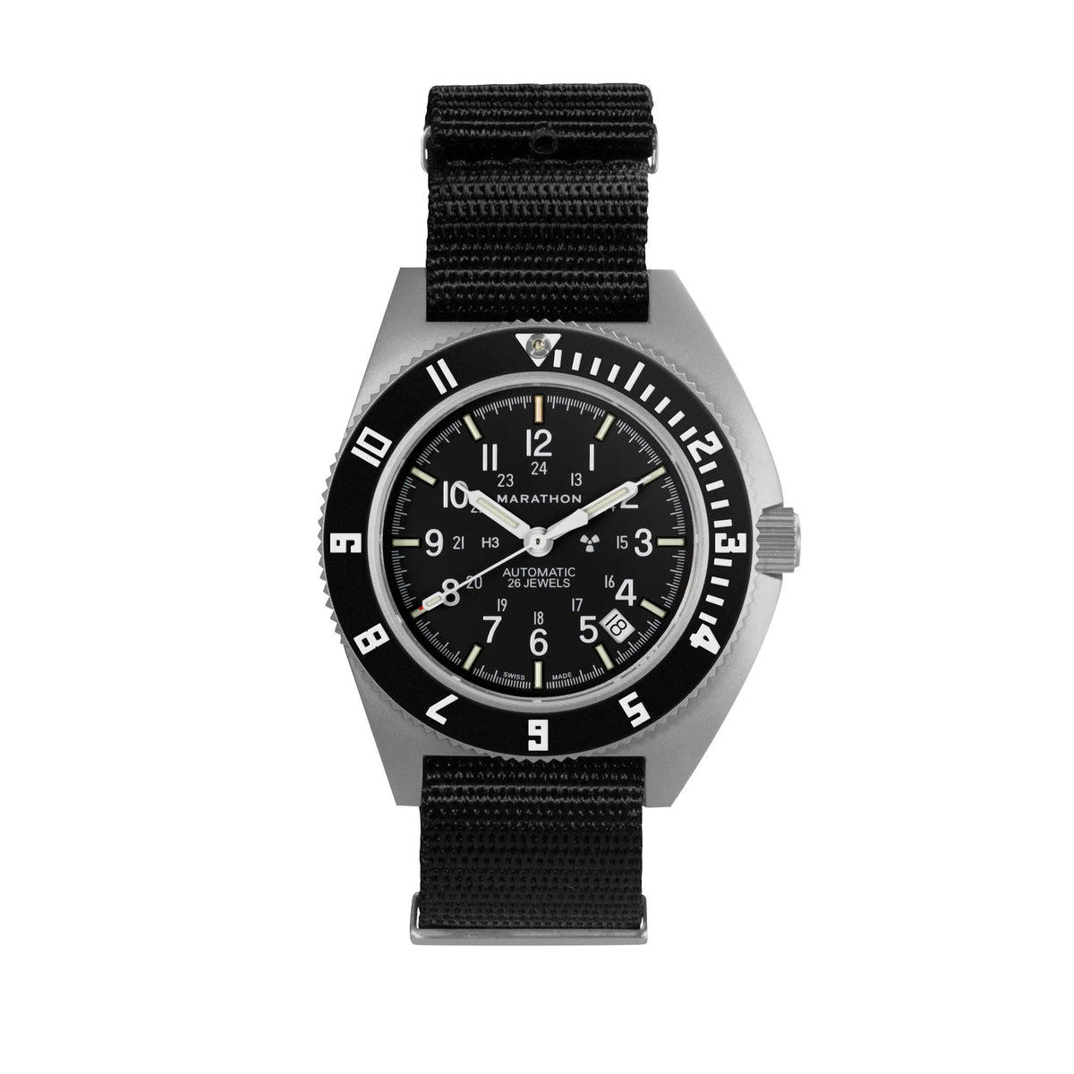 MARATHON AIR PILOT'S SSNAV - AUTO STEEL NAVIGATOR WITH DATE AUTOMATIC 41MM DEFSTAN - WATCHH