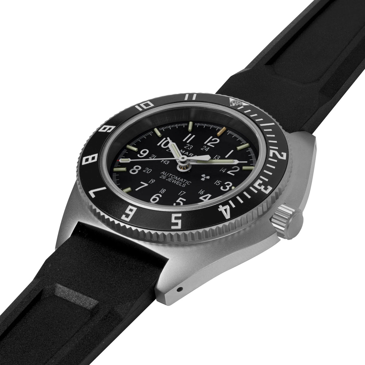 MARATHON AIR PILOT'S SSNAV - D - AUTO STEEL NAVIGATOR WITH DATE AUTOMATIC 41MM RUBBER - WATCHH