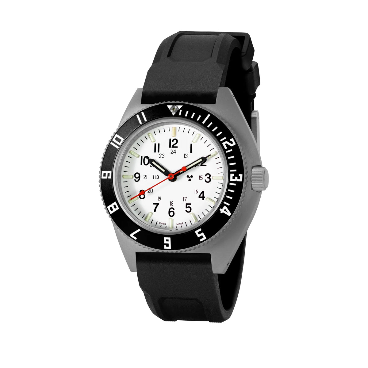 MARATHON AIR PILOT'S SSNAV STEEL NAVIGATOR ARCTIC EDITION 41MM RUBBER - WATCHH