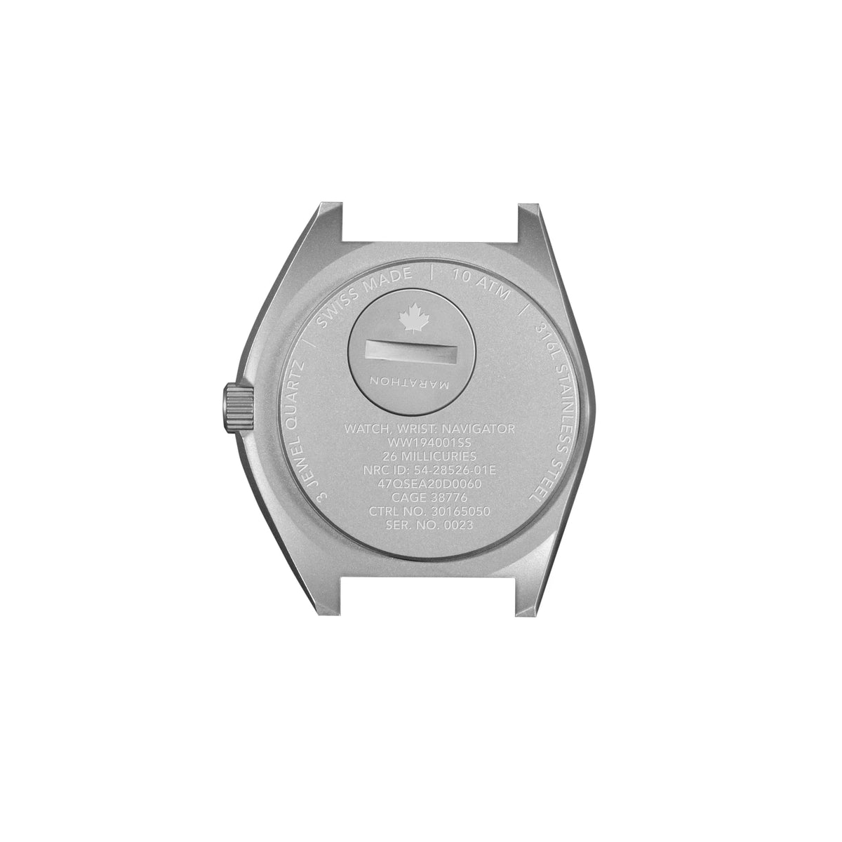 MARATHON AIR PILOT'S SSNAV STEEL NAVIGATOR ARCTIC EDITION 41MM RUBBER - WATCHH