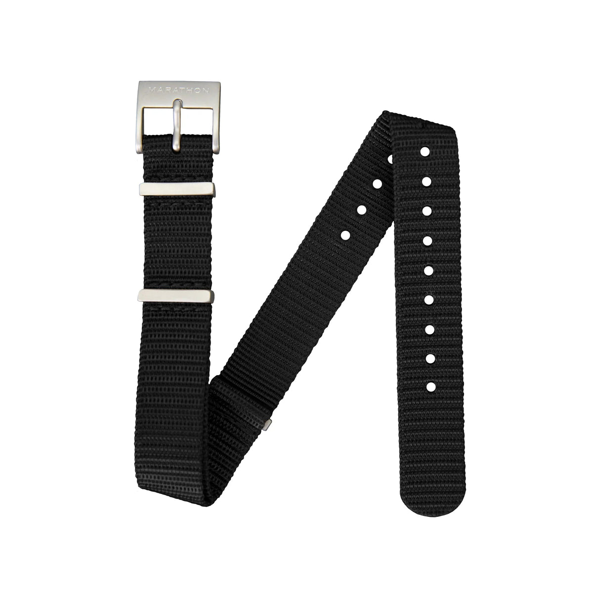 MARATHON BLACK 16MM NYLON DEFSTAN STRAP - WATCHH