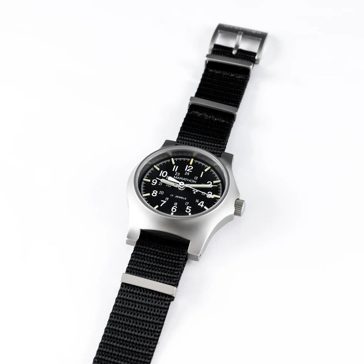 MARATHON BLACK 16MM NYLON DEFSTAN STRAP - WATCHH