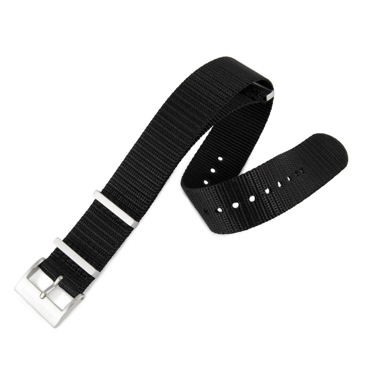 MARATHON BLACK 16MM NYLON DEFSTAN STRAP - WATCHH