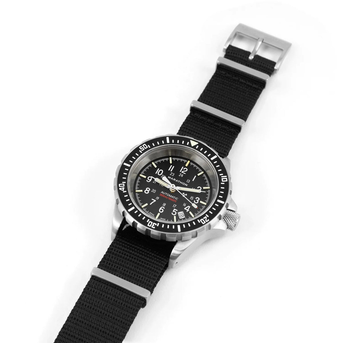 MARATHON BLACK 18MM NYLON DEFSTAN STRAP - WATCHH