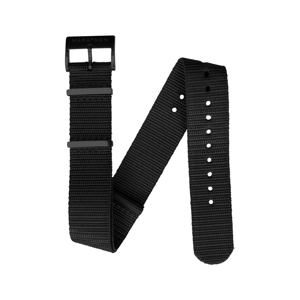 MARATHON BLACK 20MM NYLON ANTHRACITE DEFSTAN STRAP - WATCHH