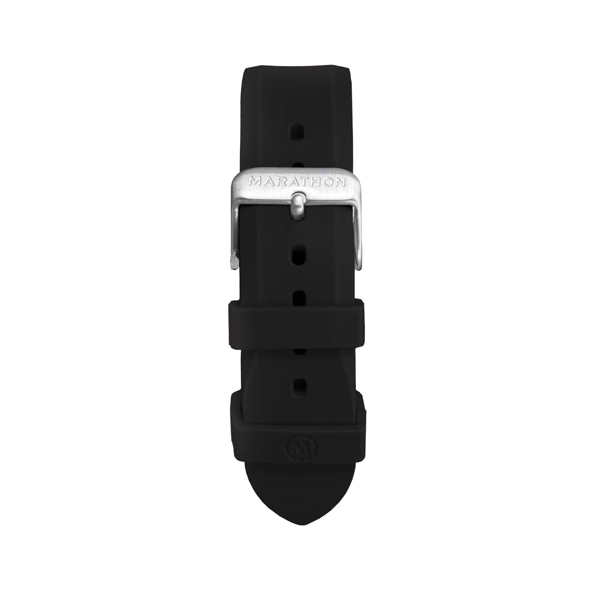 MARATHON BLACK 20MM TWO - PIECE RUBBER DIVE STRAP - WATCHH