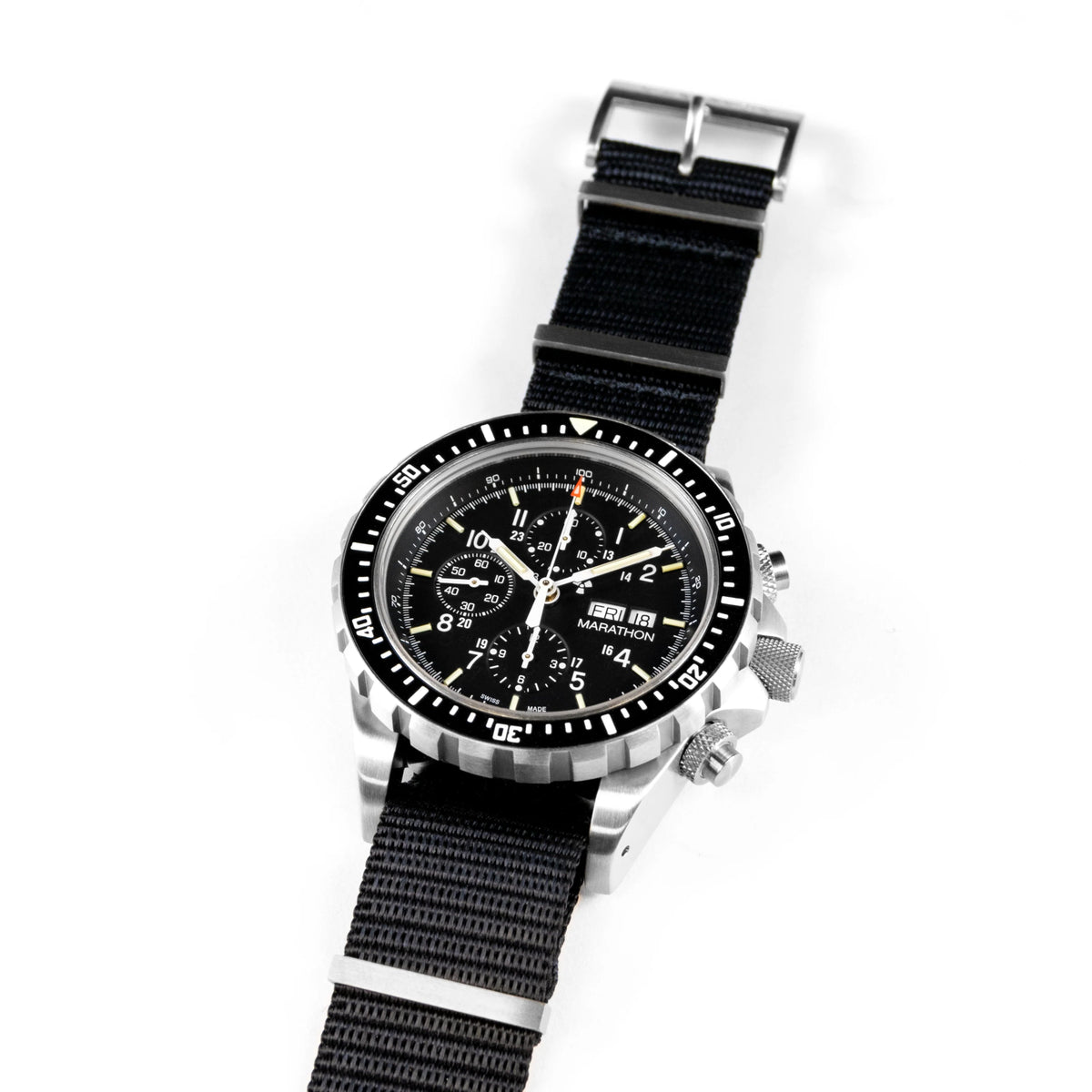 MARATHON BLACK 22MM NYLON DEFSTAN STRAP - WATCHH