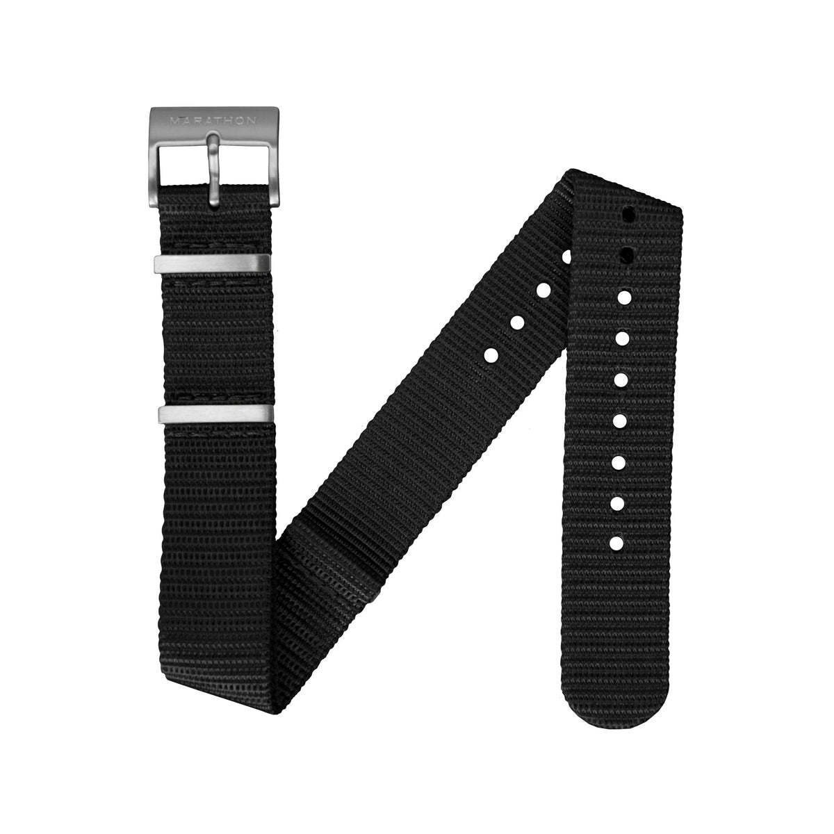 MARATHON BLACK 22MM NYLON DEFSTAN STRAP - WATCHH