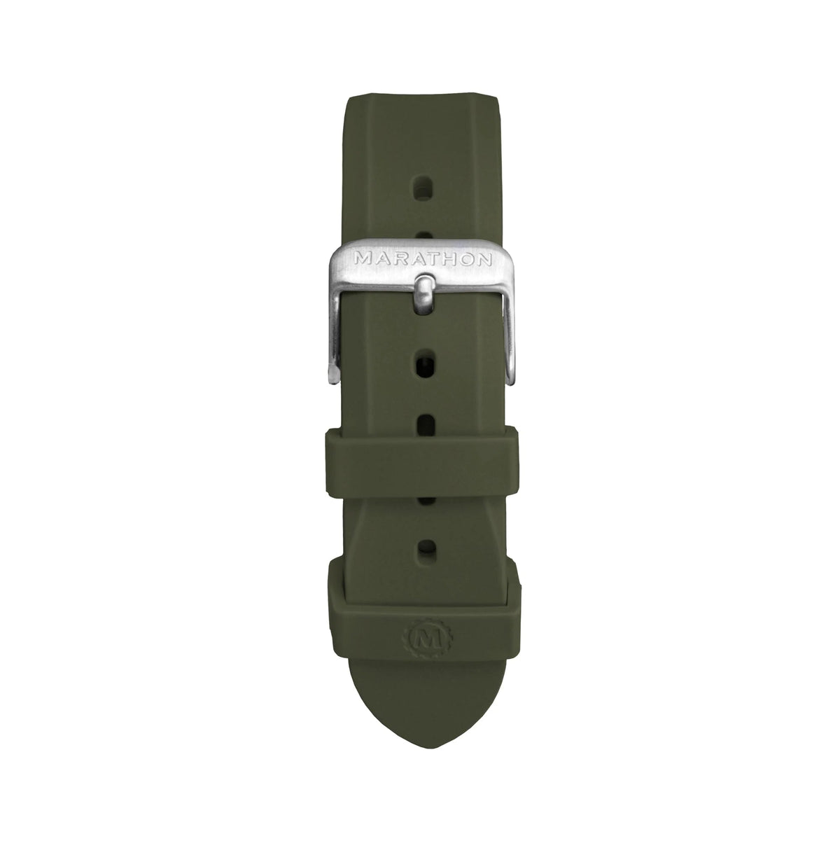 MARATHON GREEN 20MM TWO - PIECE RUBBER DIVE STRAP - WATCHH
